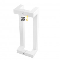 강화도어손잡이 KINGS 191 화이트 (가마찌도어 유리문 현관 두꺼운문 측면)